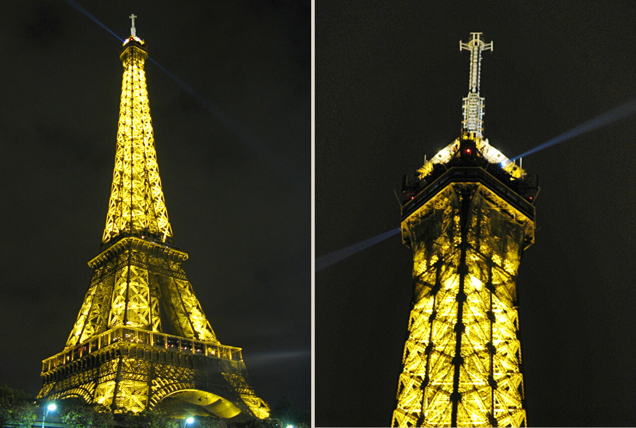 Eiffel Tower, light show