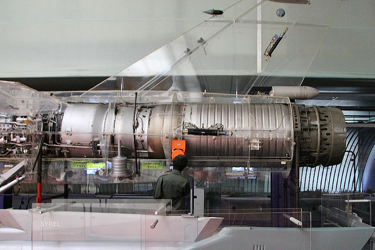 Transparent model of the Mirage F1 fighter (Le Bourget)