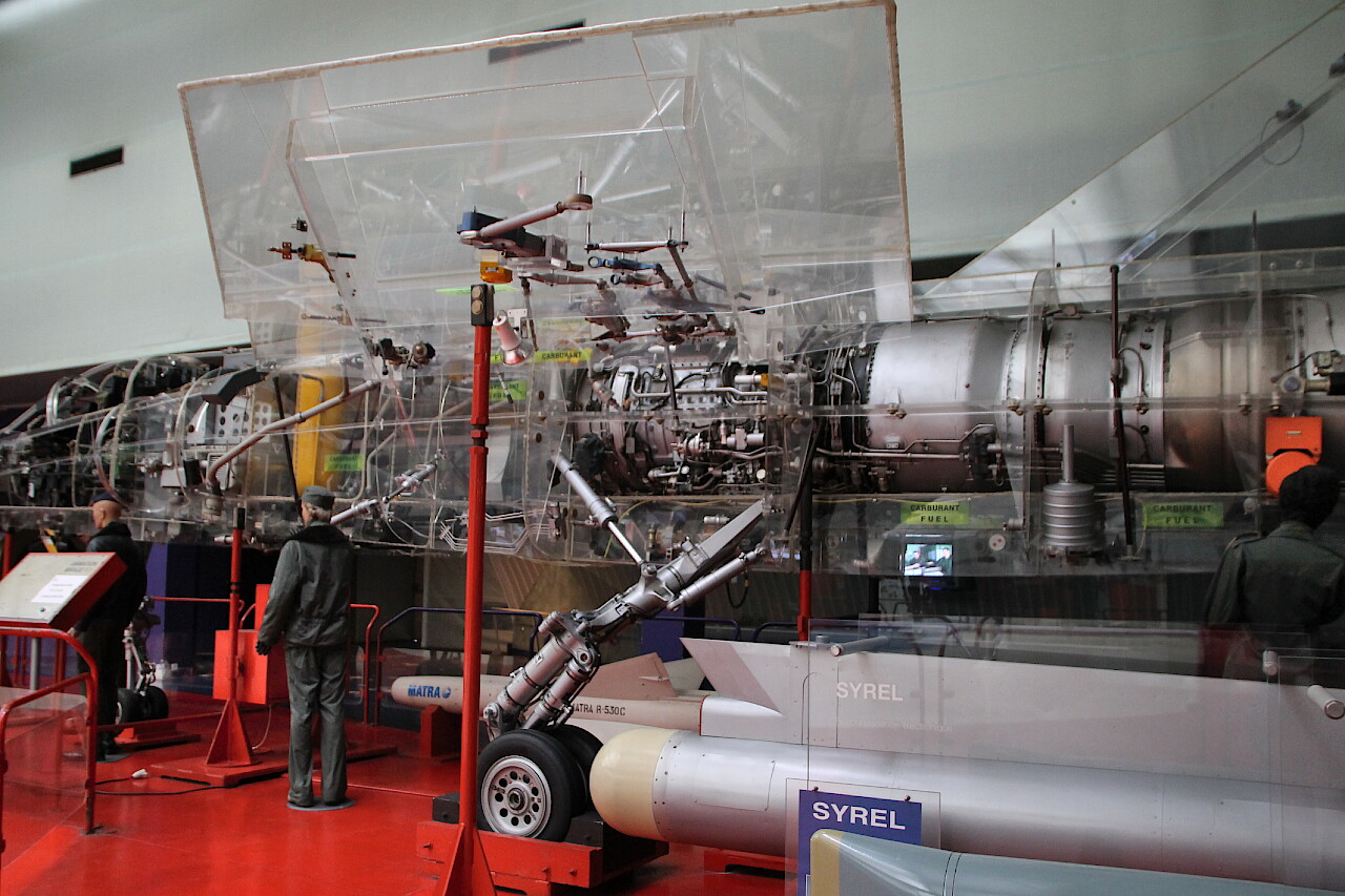 Transparent model of the Mirage F1 fighter (Le Bourget)