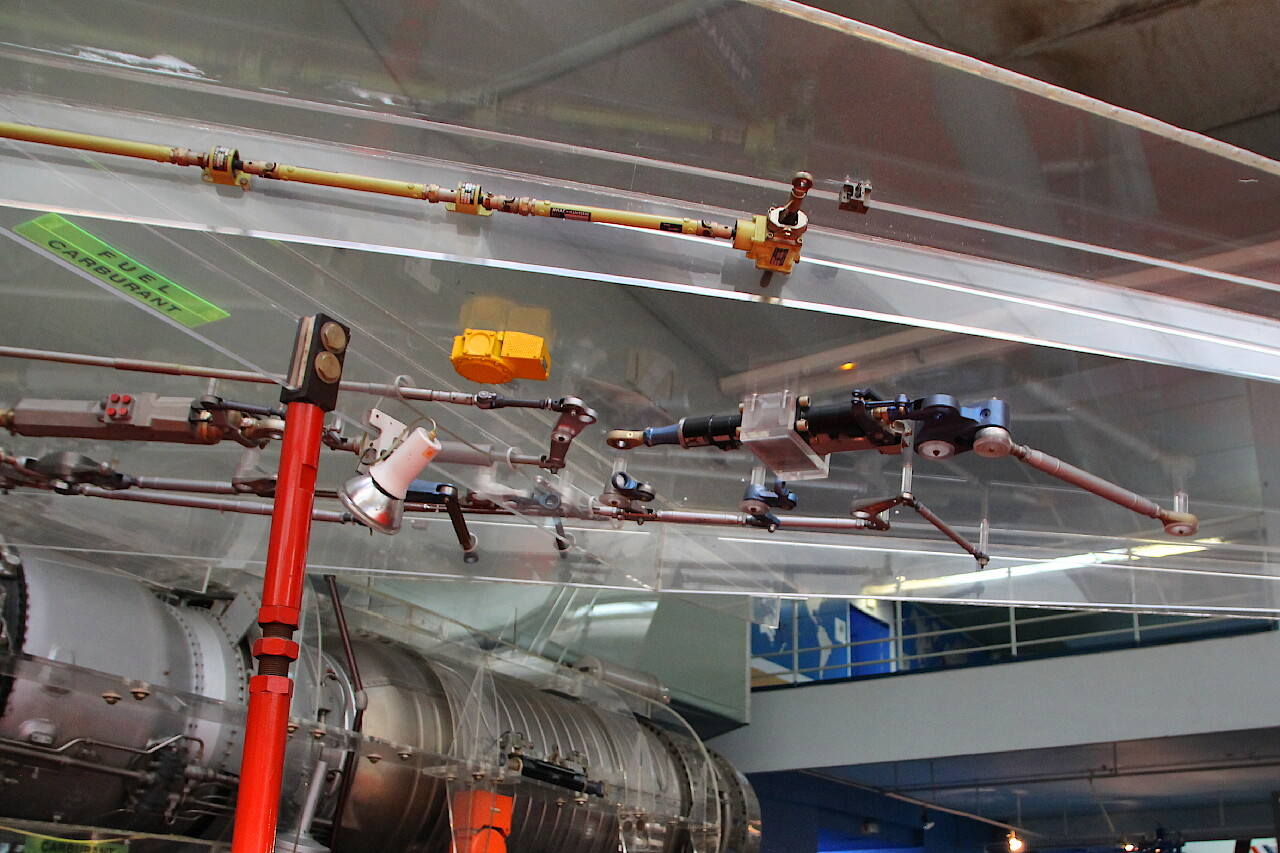 Transparent model of the Mirage F1 fighter (Le Bourget)