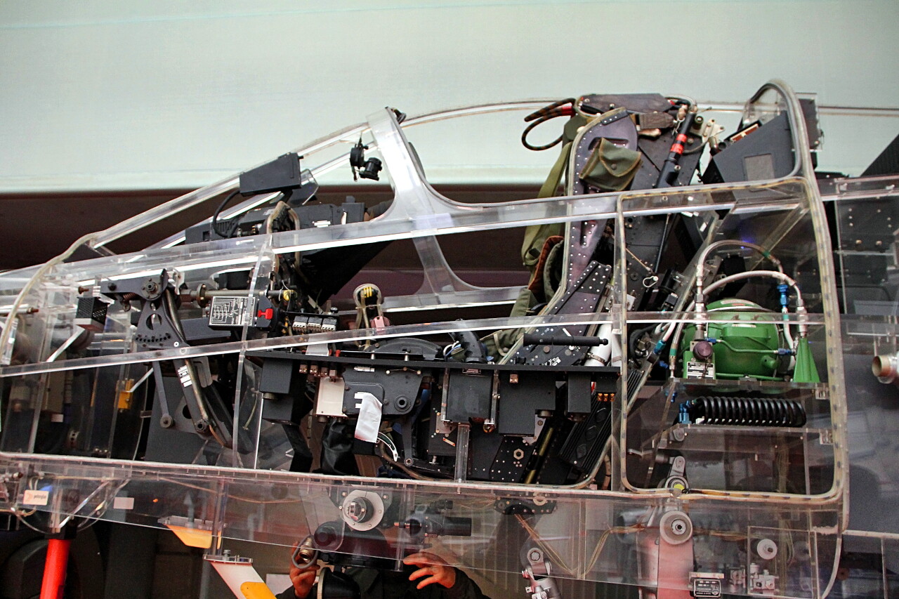 Transparent model of the Mirage F1 fighter (Le Bourget)