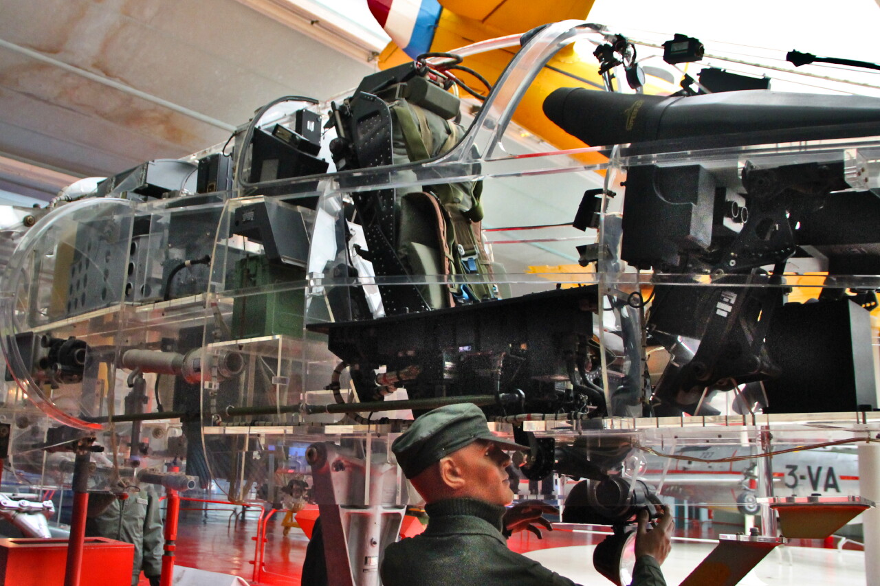 Transparent model of the Mirage F1 fighter (Le Bourget)