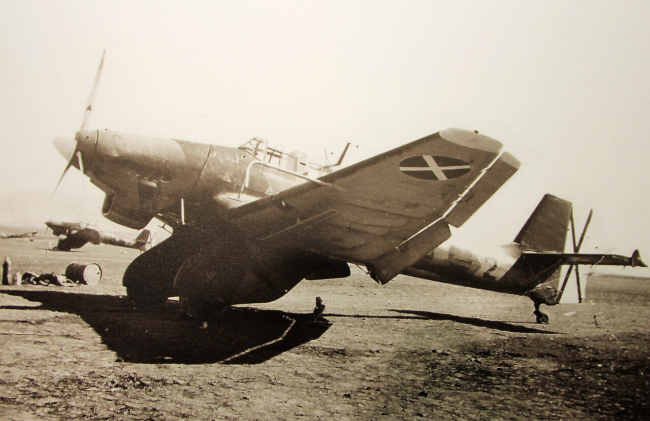 Ju-87A with SC500 bombs in Spain