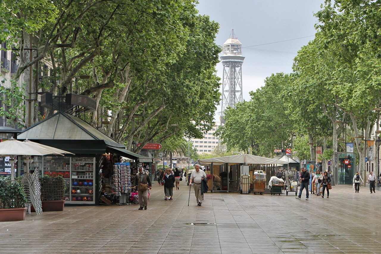 La Rambla After a Sprig Rain