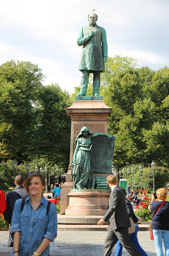 Helsinki. The Statue Of Johan Ludwig Runeberg