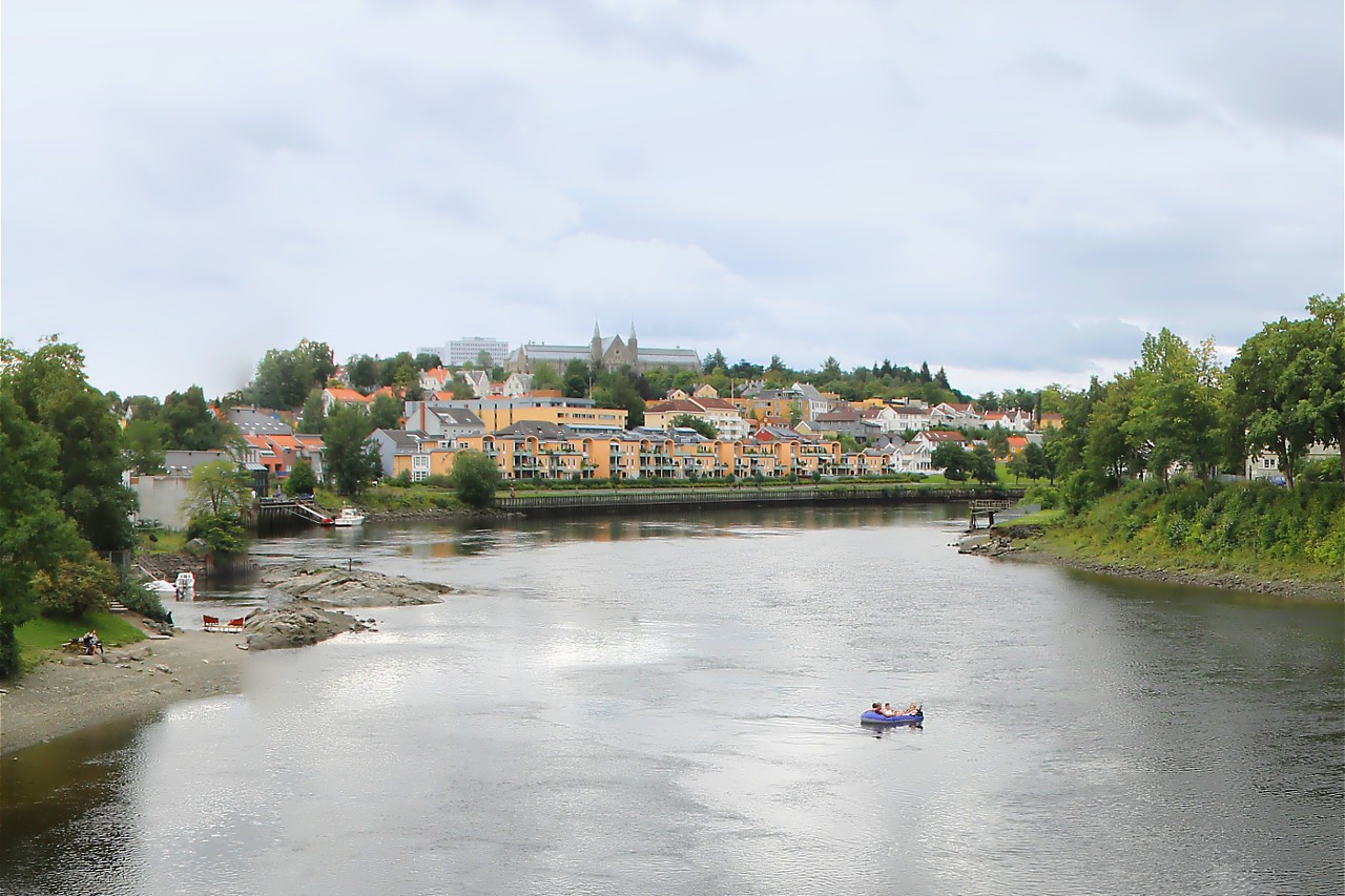 Nidelva River and Bakklandet Quarter, Trondheim