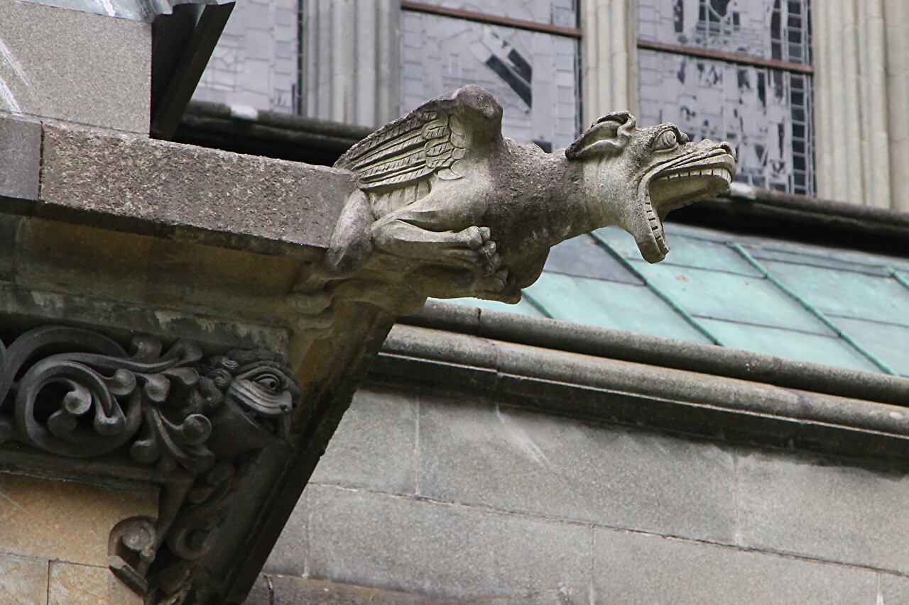 Gargoyle and ornament, Nidaros Cathedral