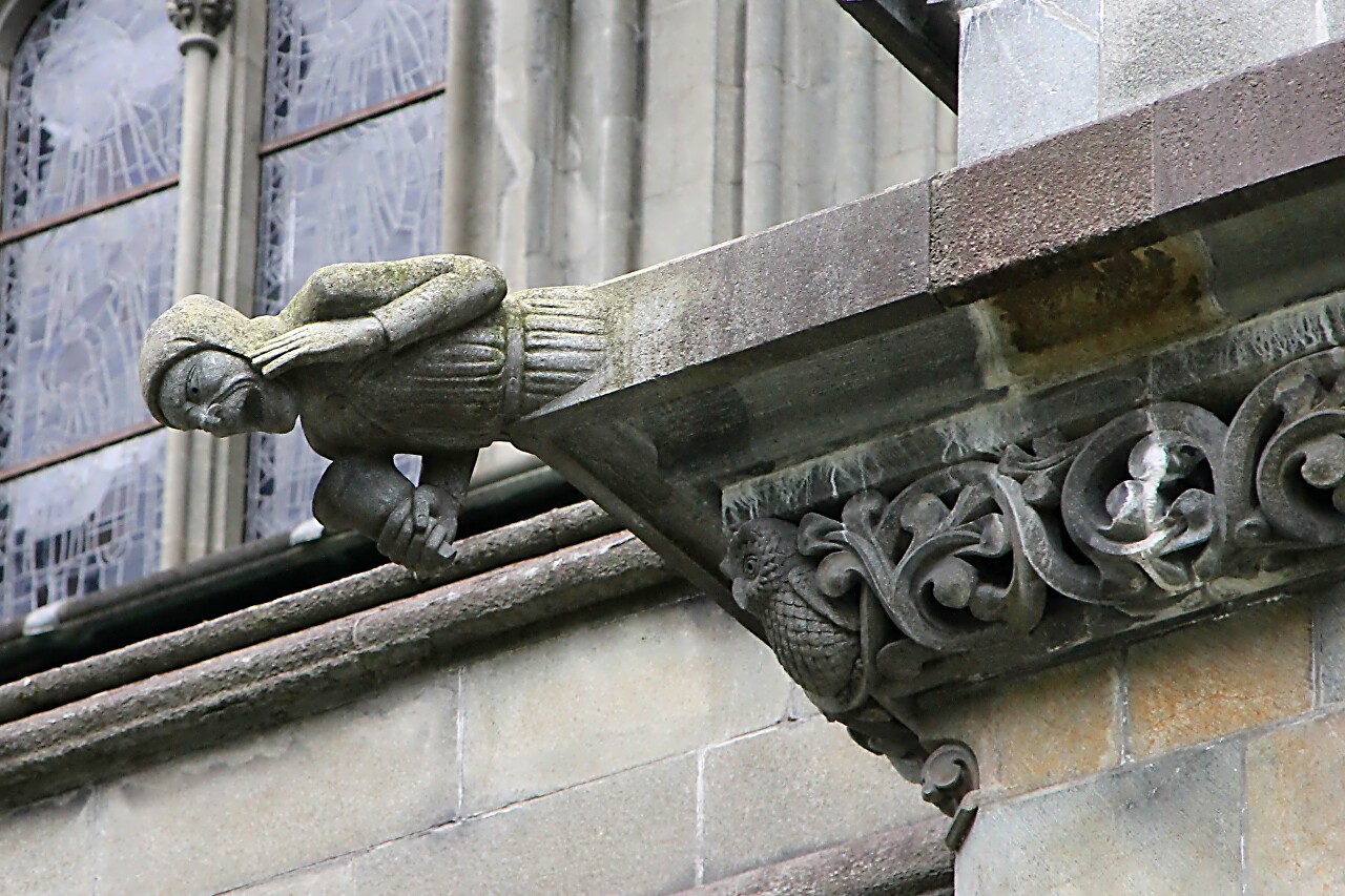 Gargoyle and ornament, Nidaros Cathedral