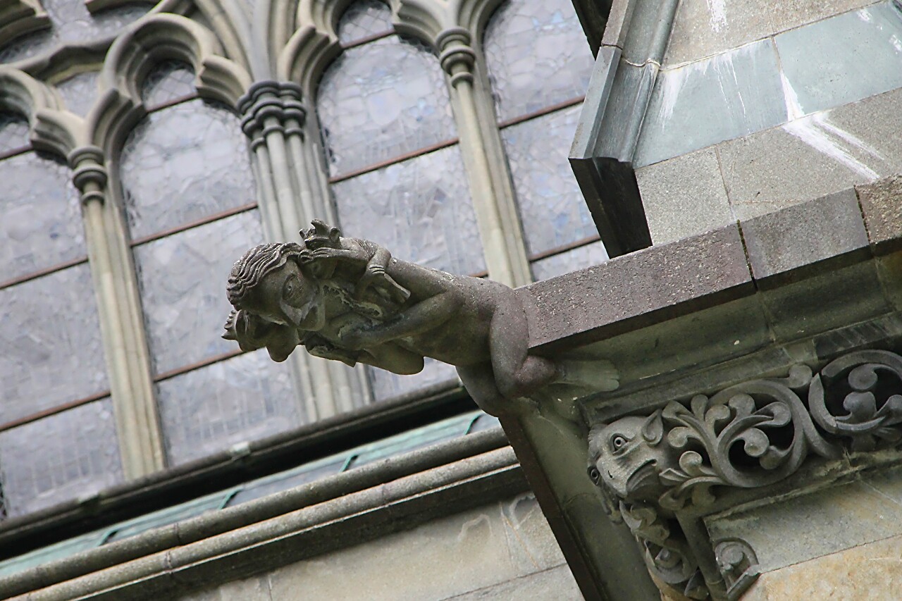 Gargoyle and ornament, Nidaros Cathedral