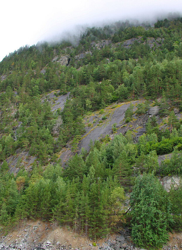 Норвегия, скалы, туман