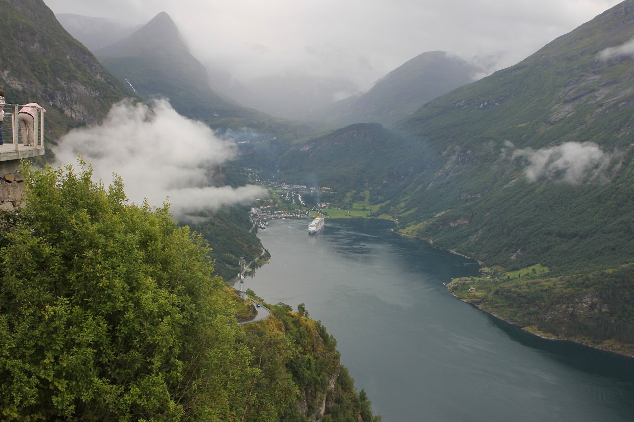 Geirangerfjord.  Ørnesvingen Observation Deck