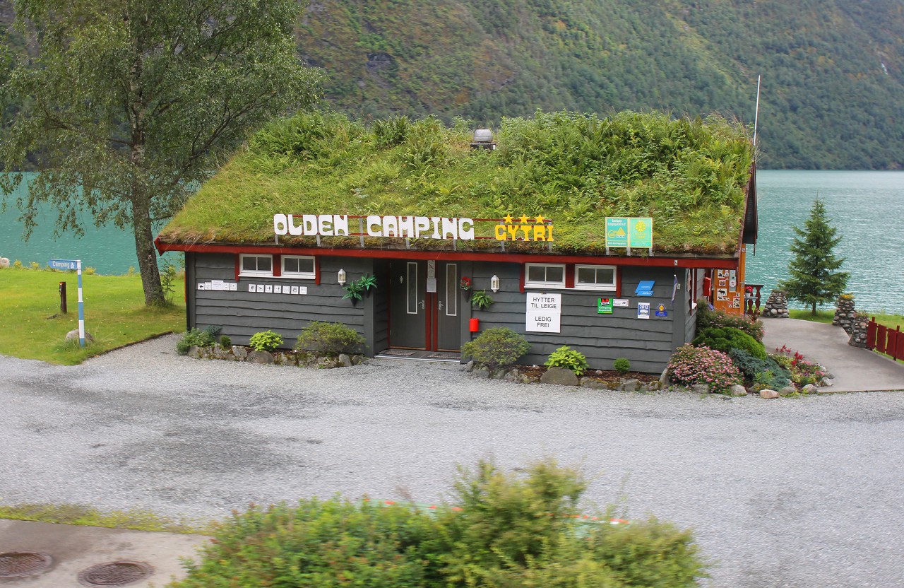 Oldevatnet Lake. Olden Camping