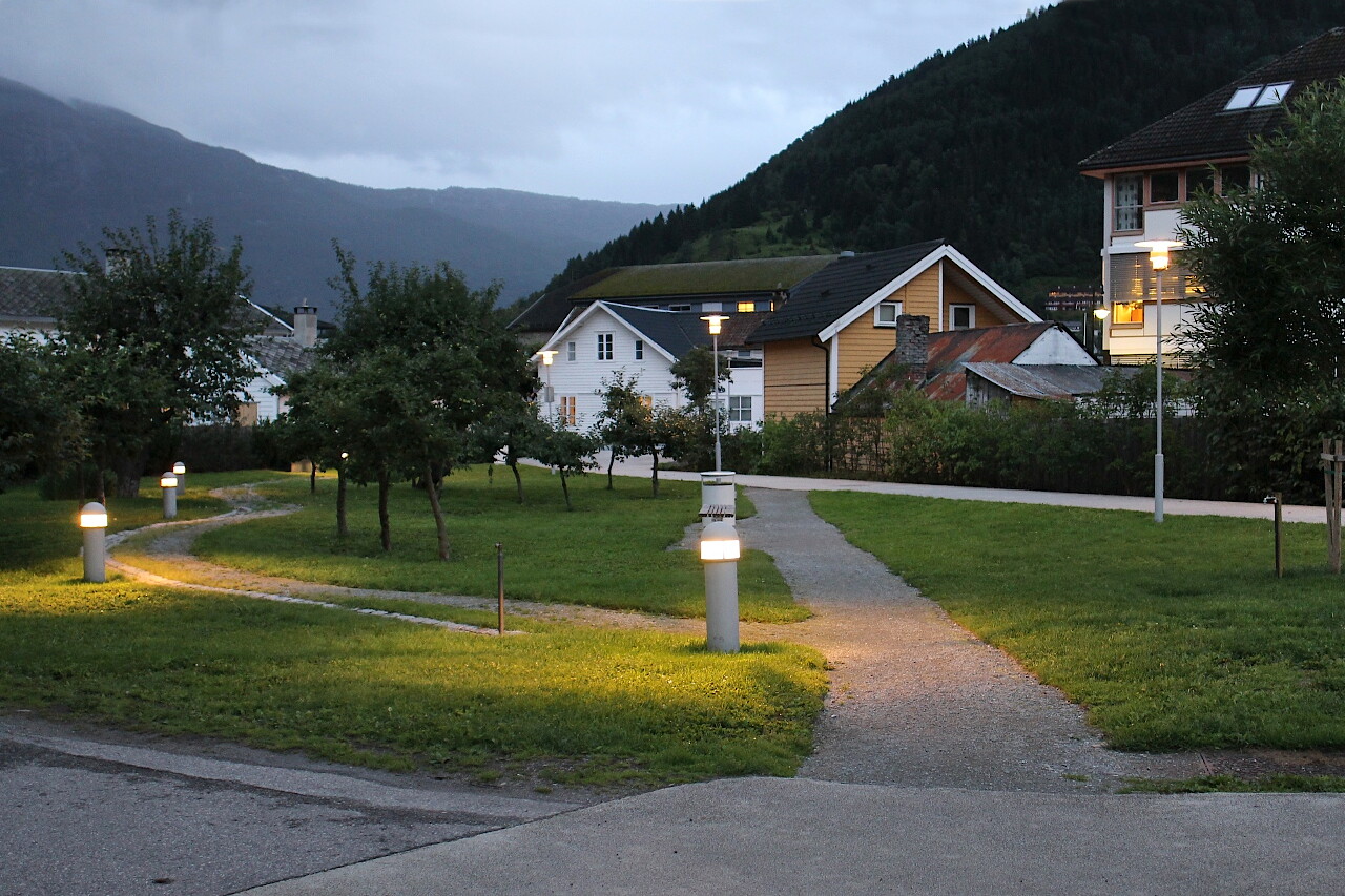 Evening Sogndal. Morning in the Sognefjord