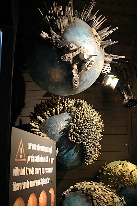 Norwegian glacier museum. 'Our fragile climate' exposition