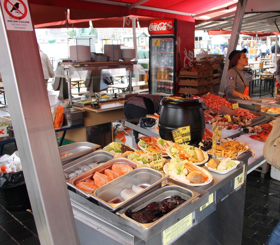 Fisketorget seafood market, Bergen