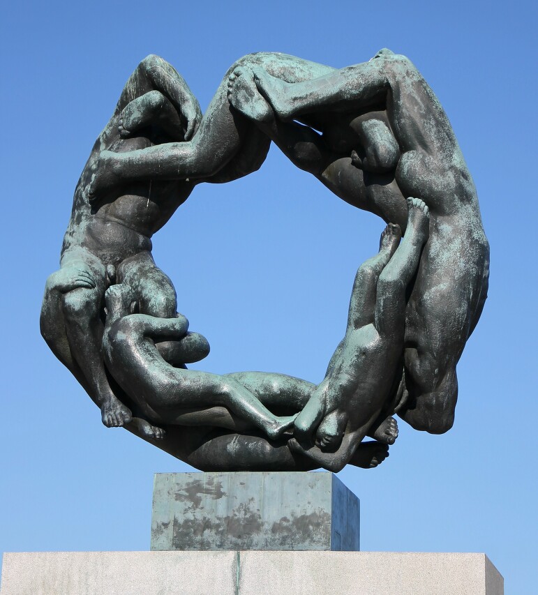 Wheel of life of Vigeland (Livshjulet). Oslo