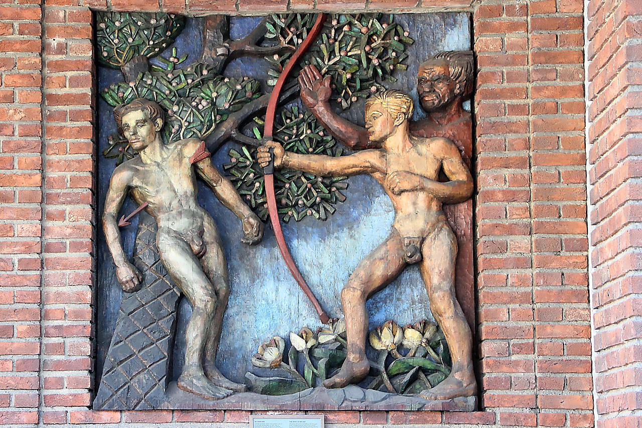 Деревянный барельеф, ратуша Осло