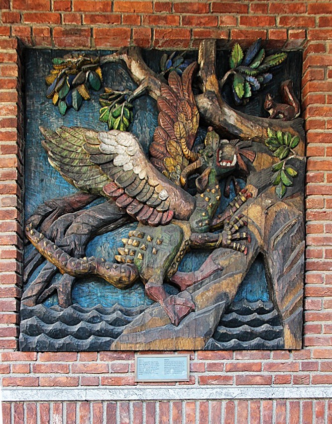 Wooden Bas-relief, Oslo City Hall