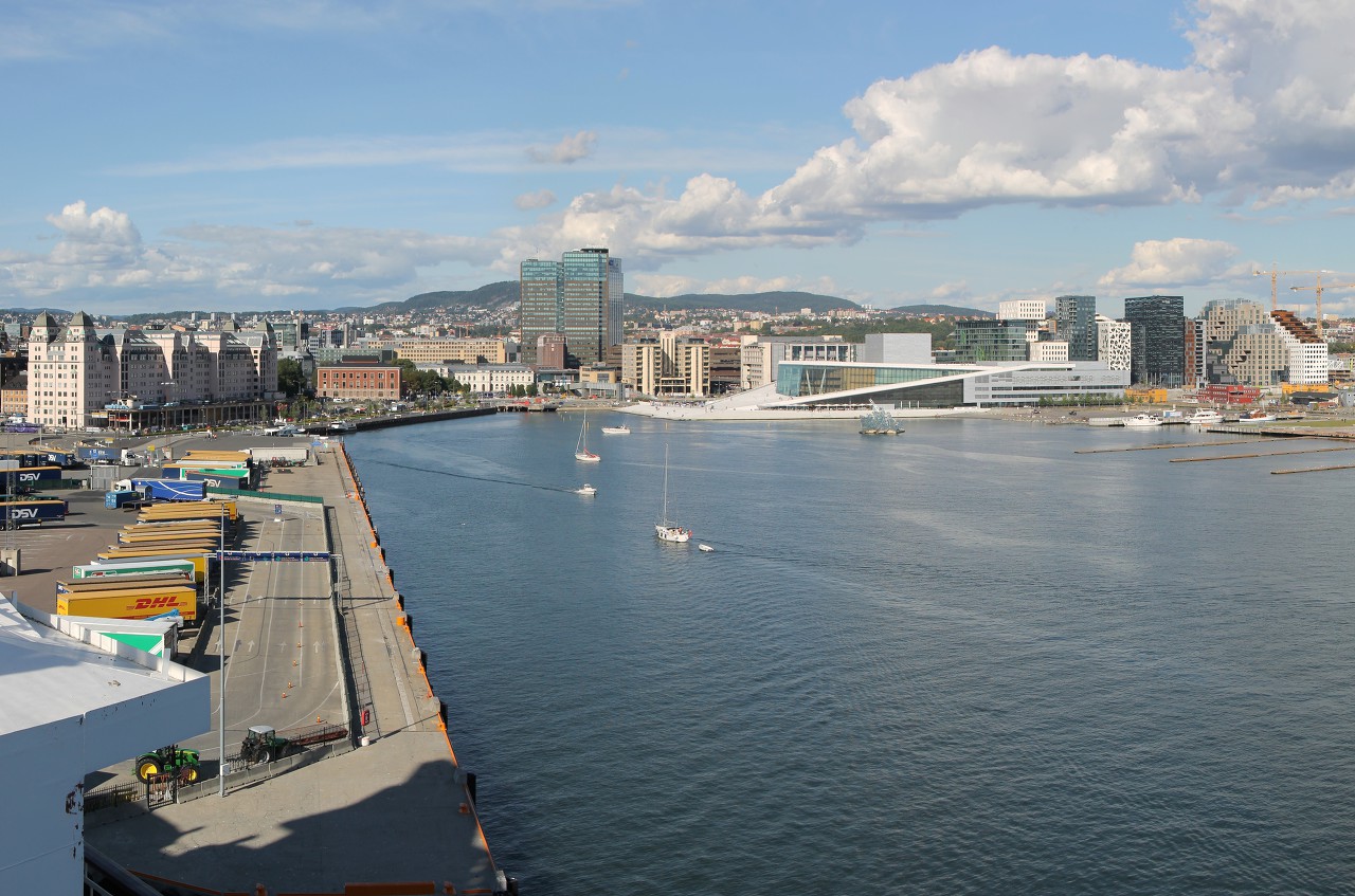 Oslo From the DFDS Ferry. Bjorvika Bay