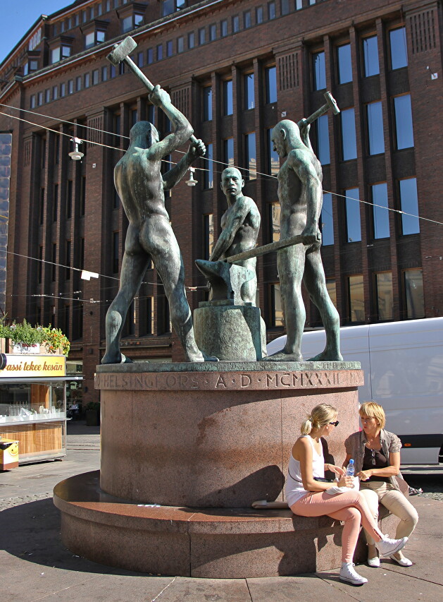 Helsinki, The Three Blacksmiths Sculpture