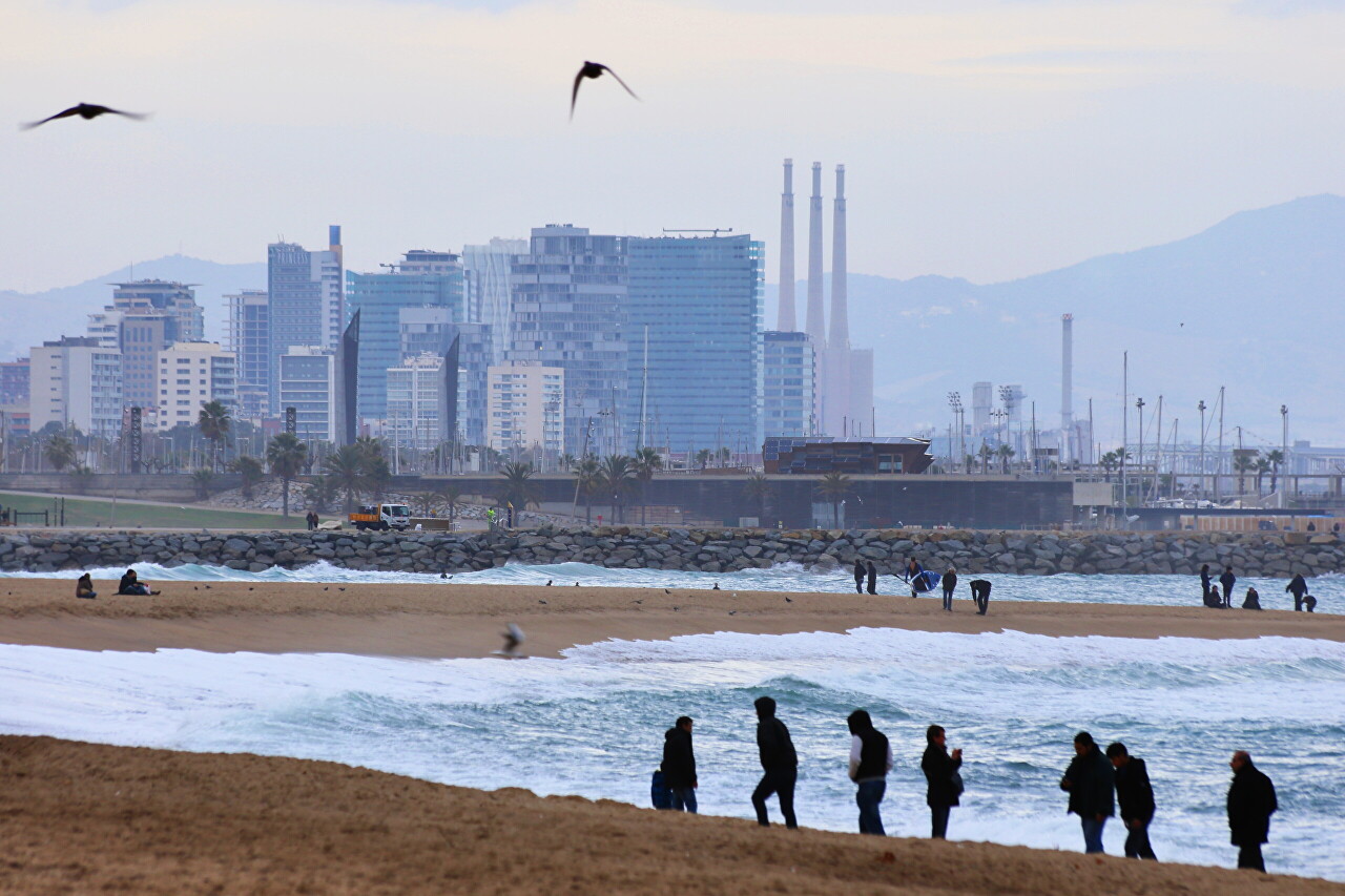 Sandcastles on Barceloneta beach