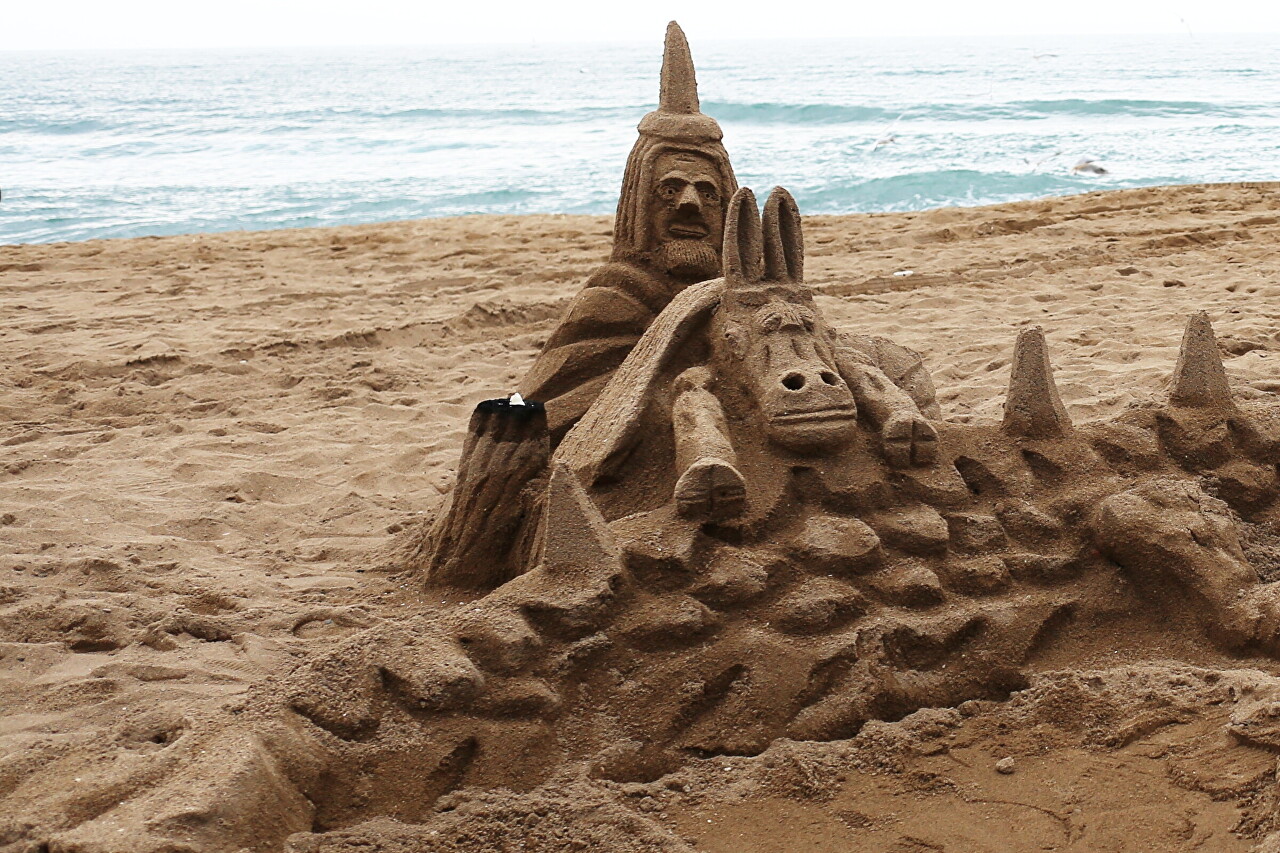 Sandcastles on Barceloneta beach