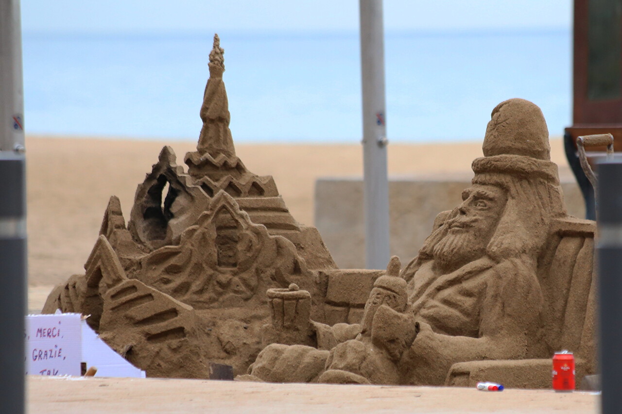 Sandcastles on Barceloneta beach