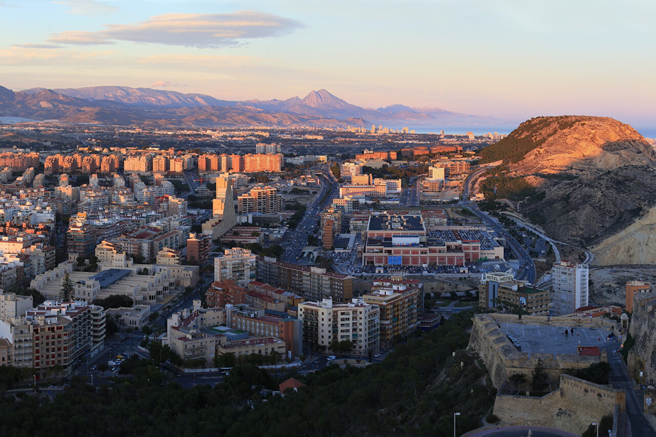  Sunset in Alicante from the Fortress Of Santa Barbara