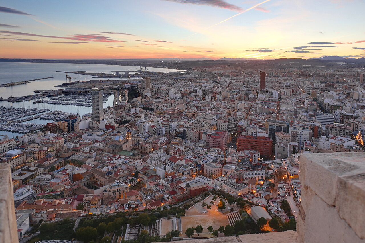  Sunset in Alicante from the Fortress Of Santa Barbara