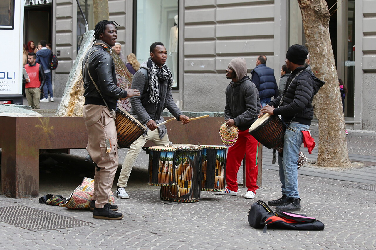 Vomero. Street musicians