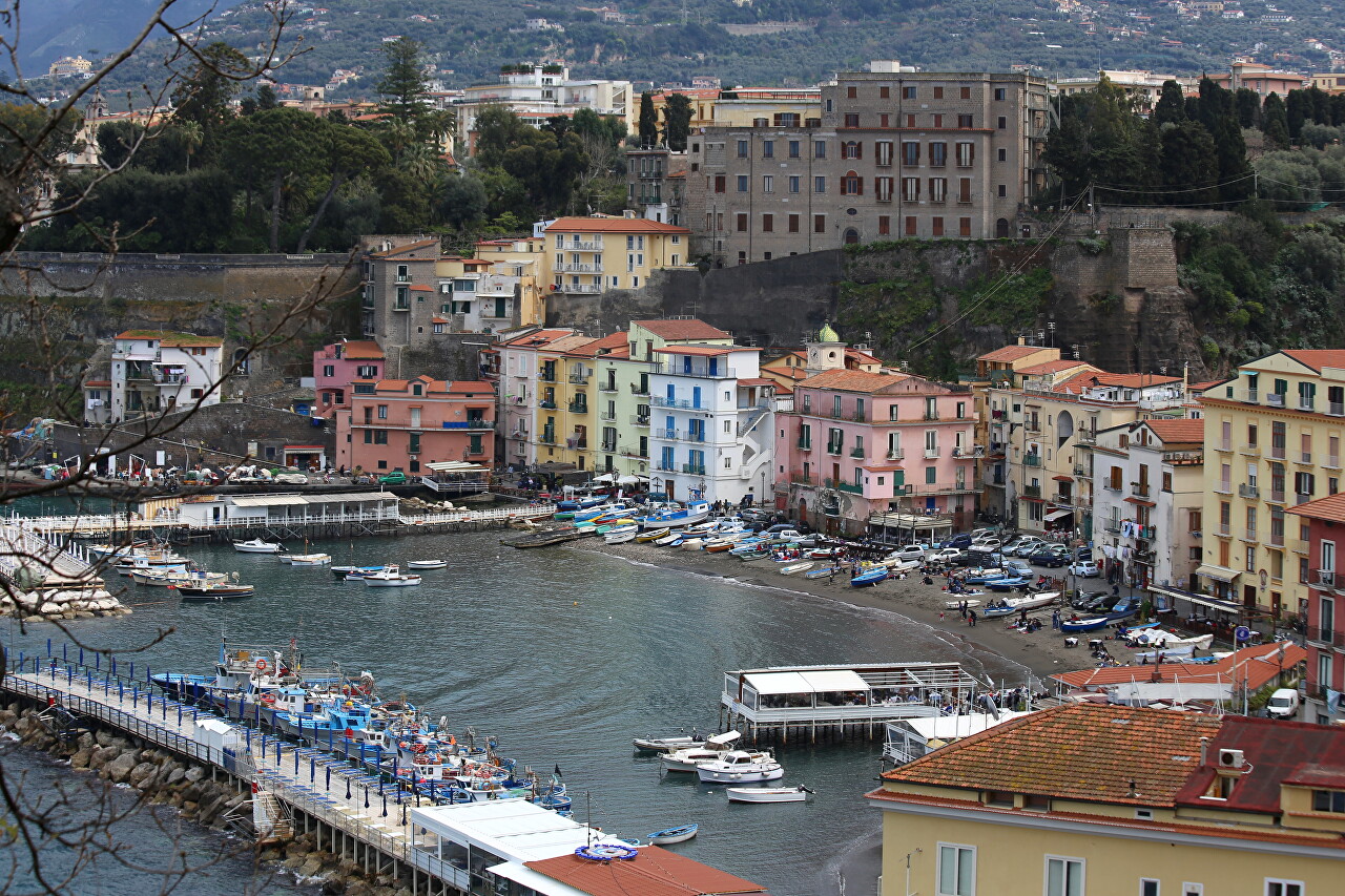 Sorrento. Marina Grande, view from the Belair hotel's height