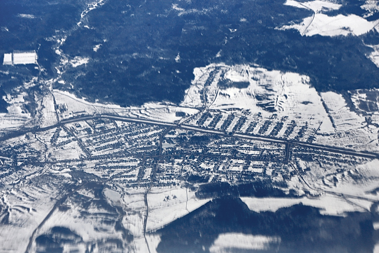 Surroundings of Koltsovo airport from the air