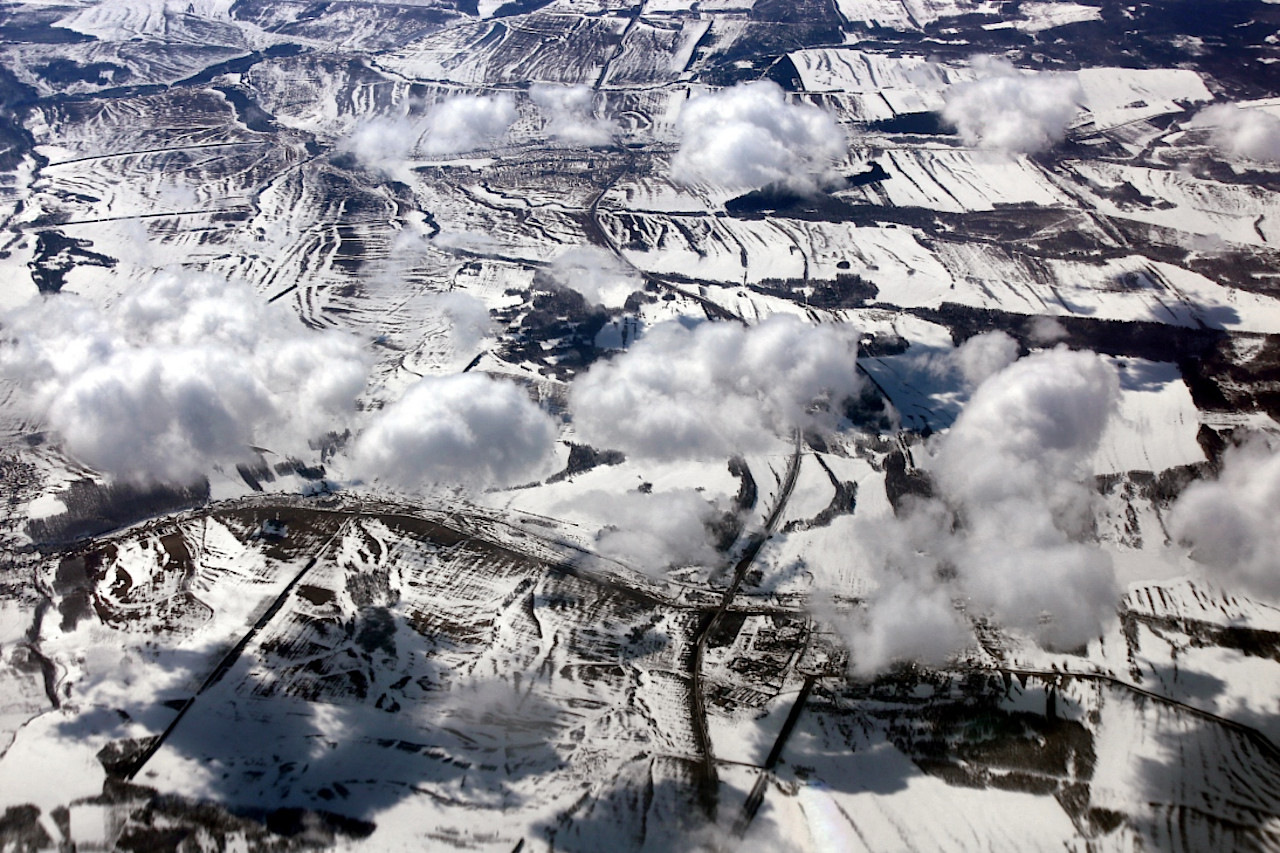 Surroundings of Koltsovo airport from the air