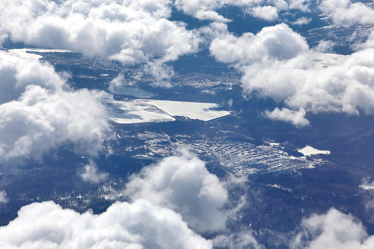 Surroundings of Koltsovo airport from the air