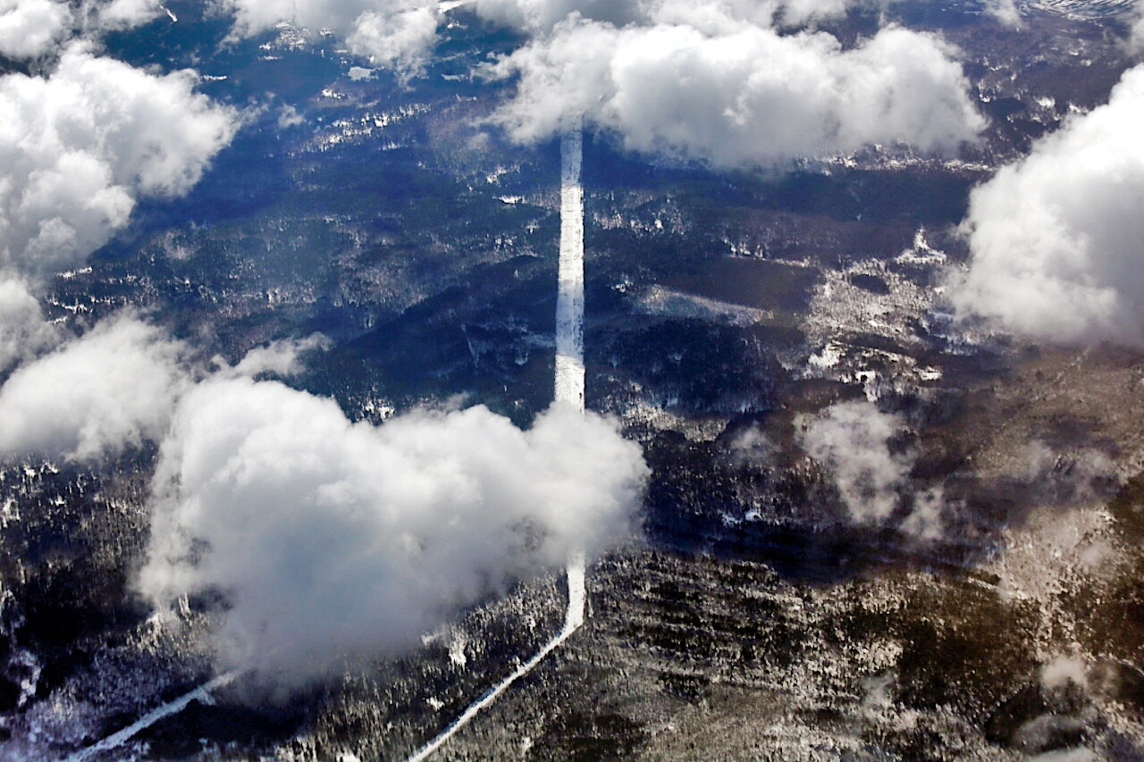 Surroundings of Koltsovo airport from the air