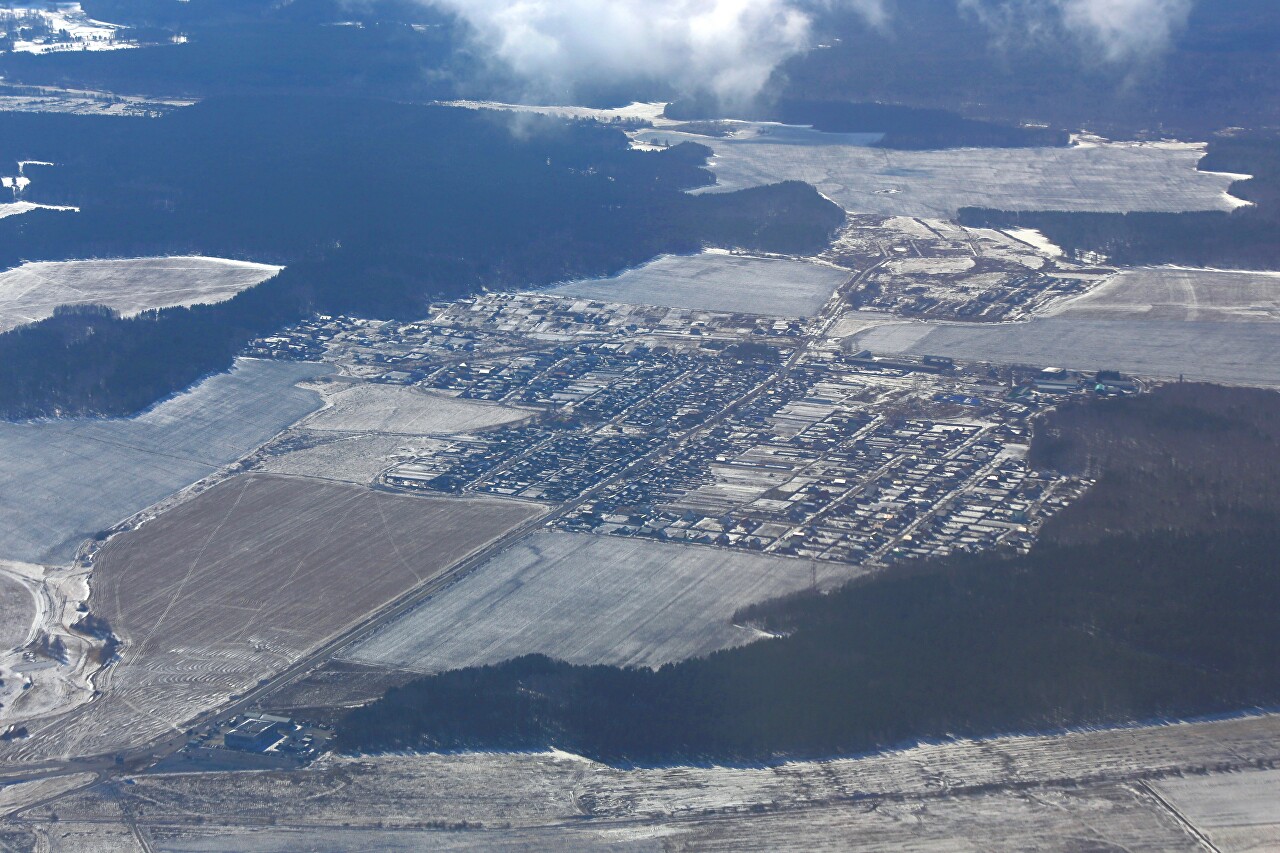 Surroundings of Koltsovo airport from the air