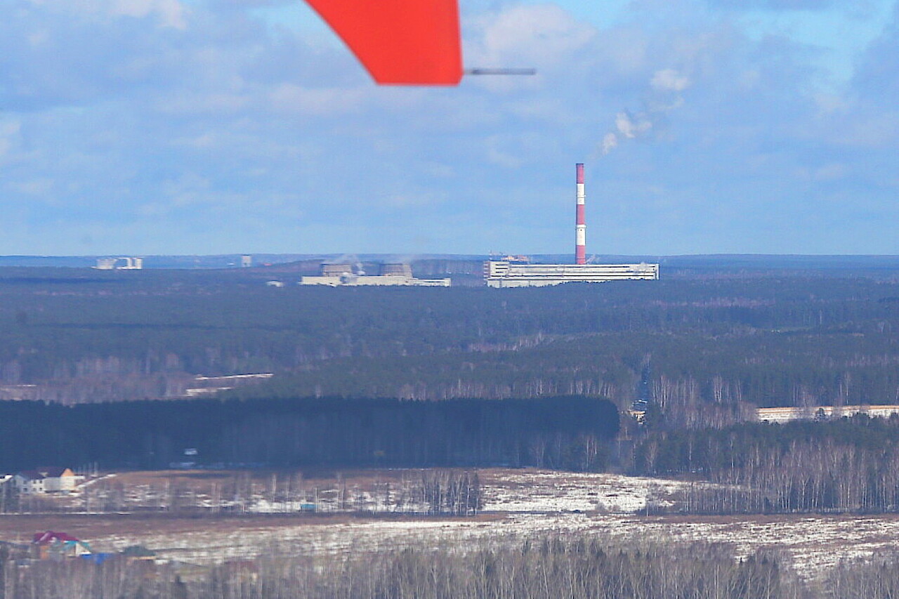 Surroundings of Koltsovo airport from the air