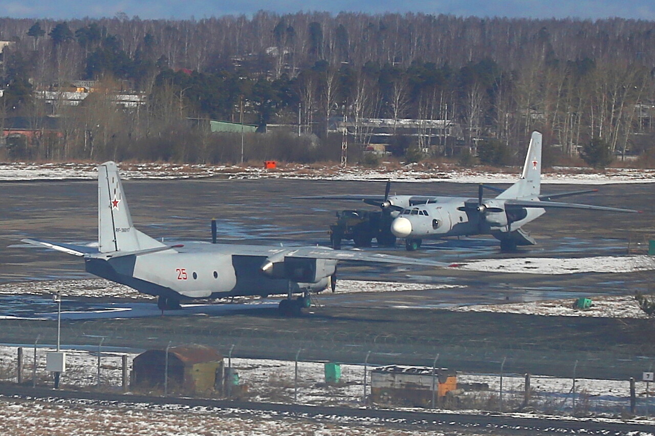 Yekaterinburg-Koltsovo airport military area. Antonov An-26