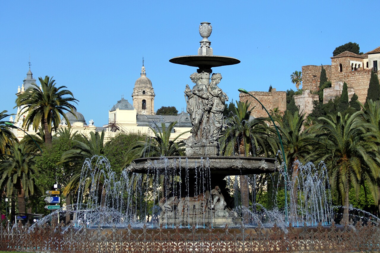 Three Graces Fountain, Malaga