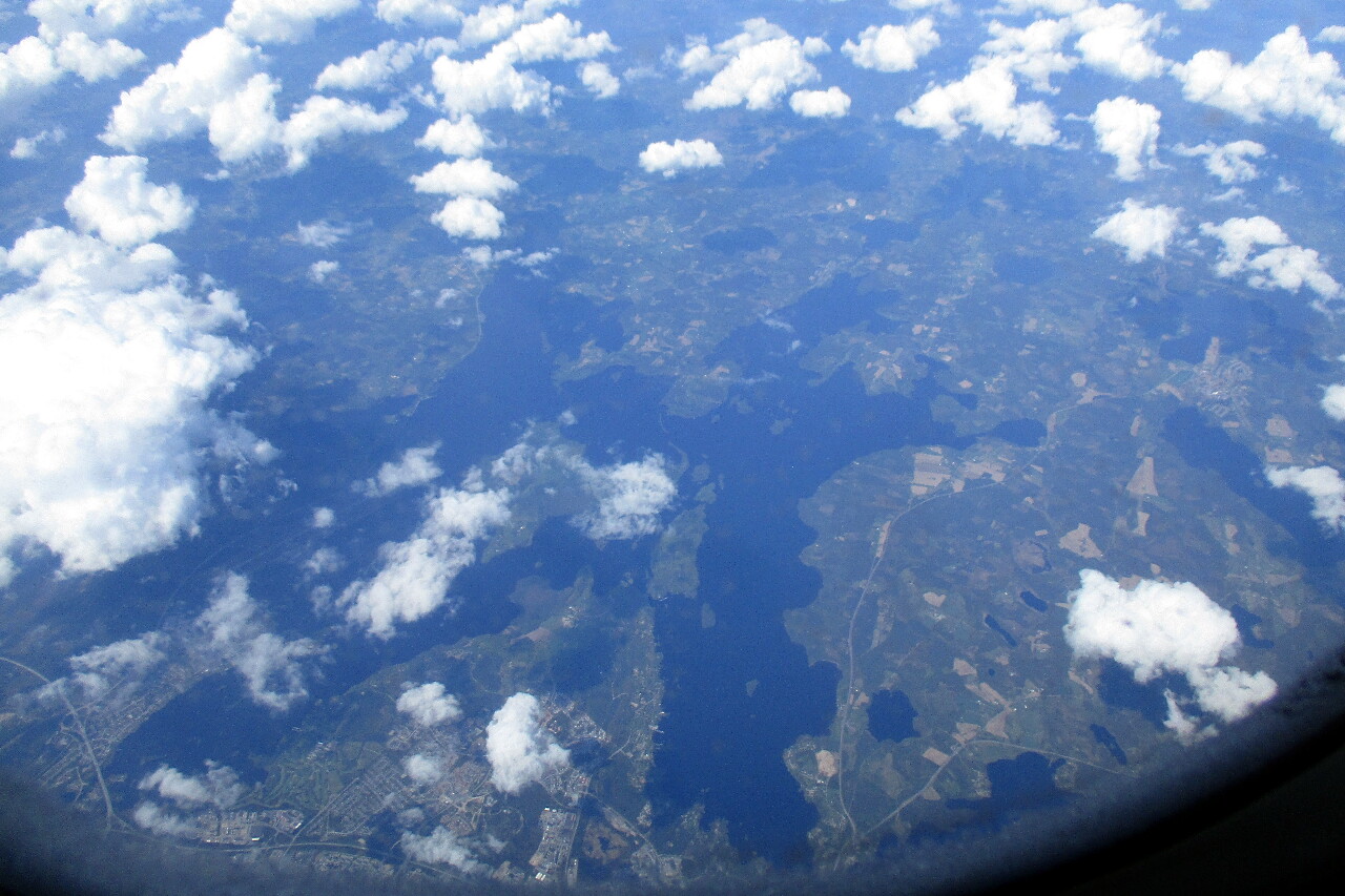 Scandinavia, view from the plane