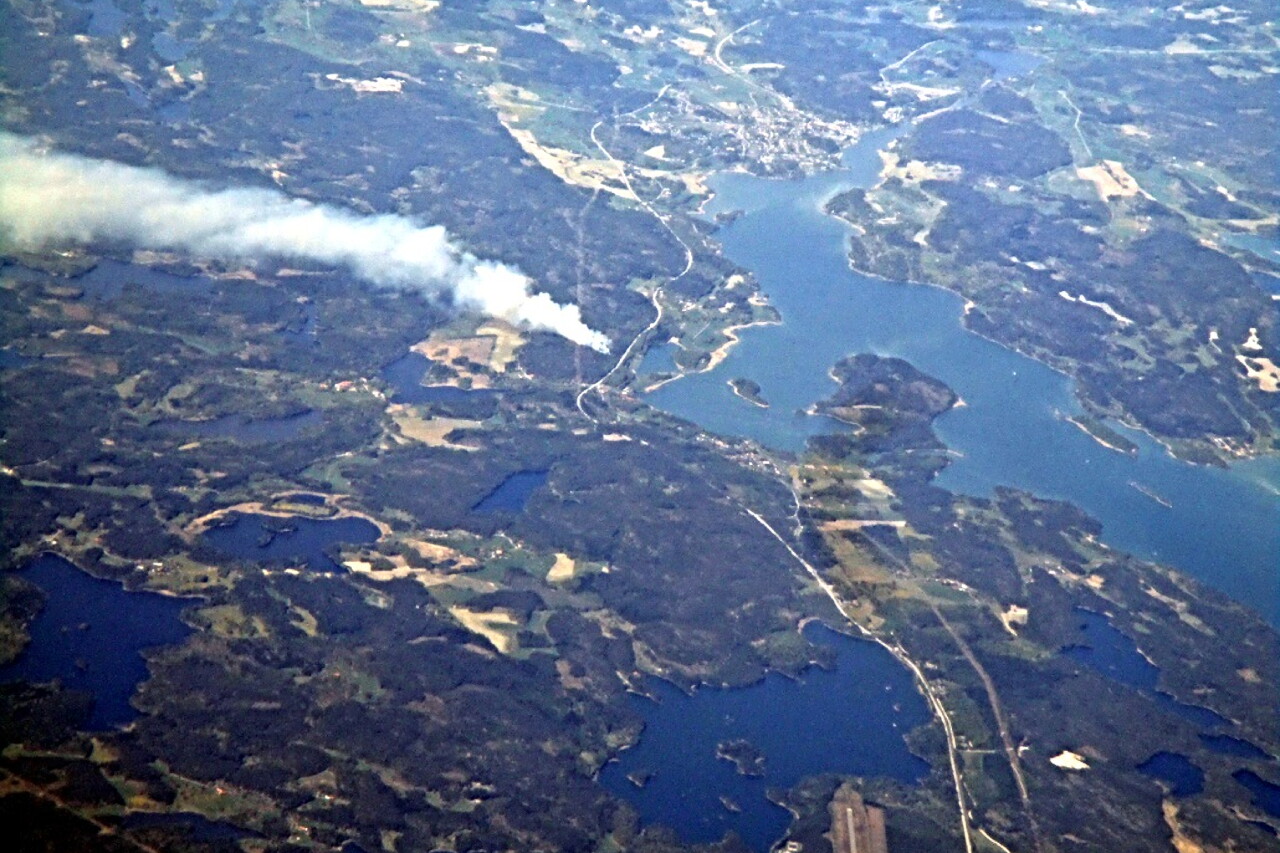 Scandinavia, view from the plane