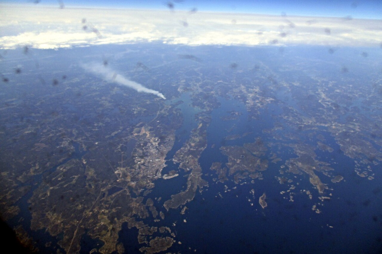 Scandinavia, view from the plane