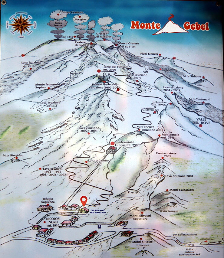 Map of Mount Etna
