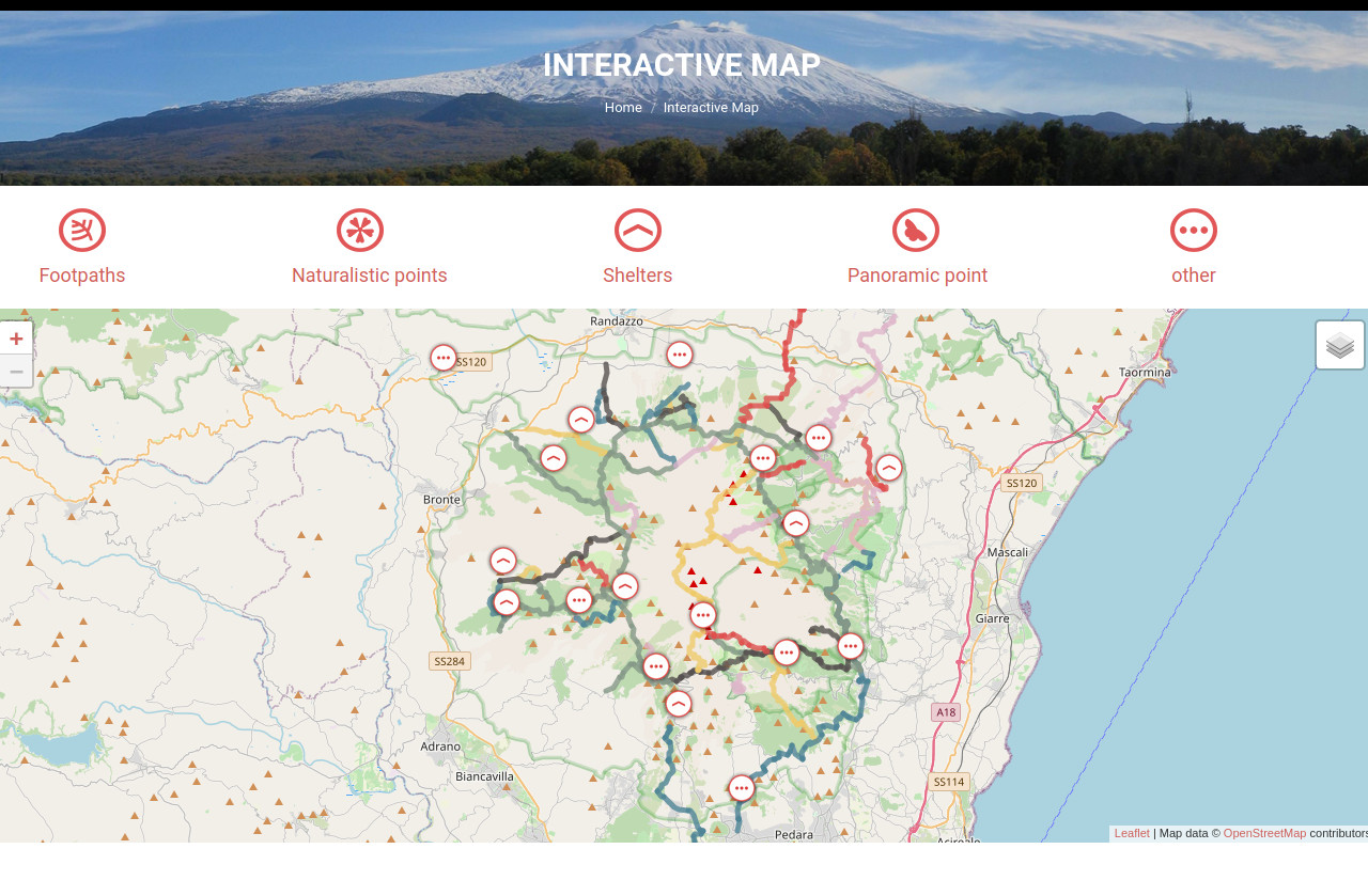 Interactive map of Mount Etna
