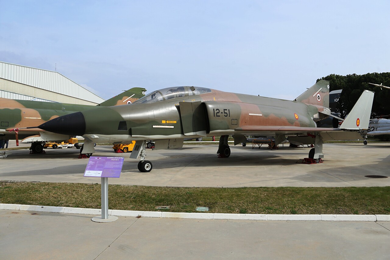 Reconnaissance aircraft RF-4C Phantom II, Aeronautics Museum in Madrid
