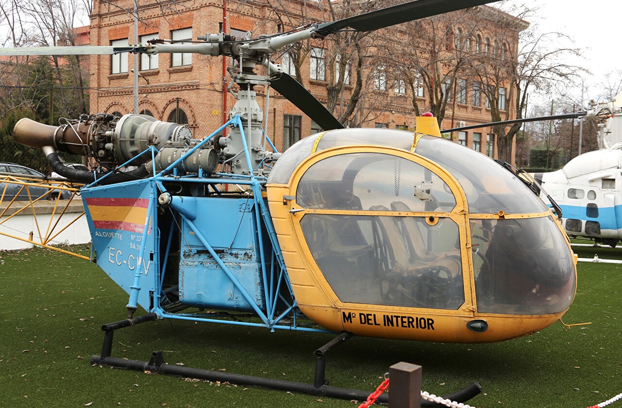 SA-318C Alouette II helicopter, Museo del Aire, Madrid