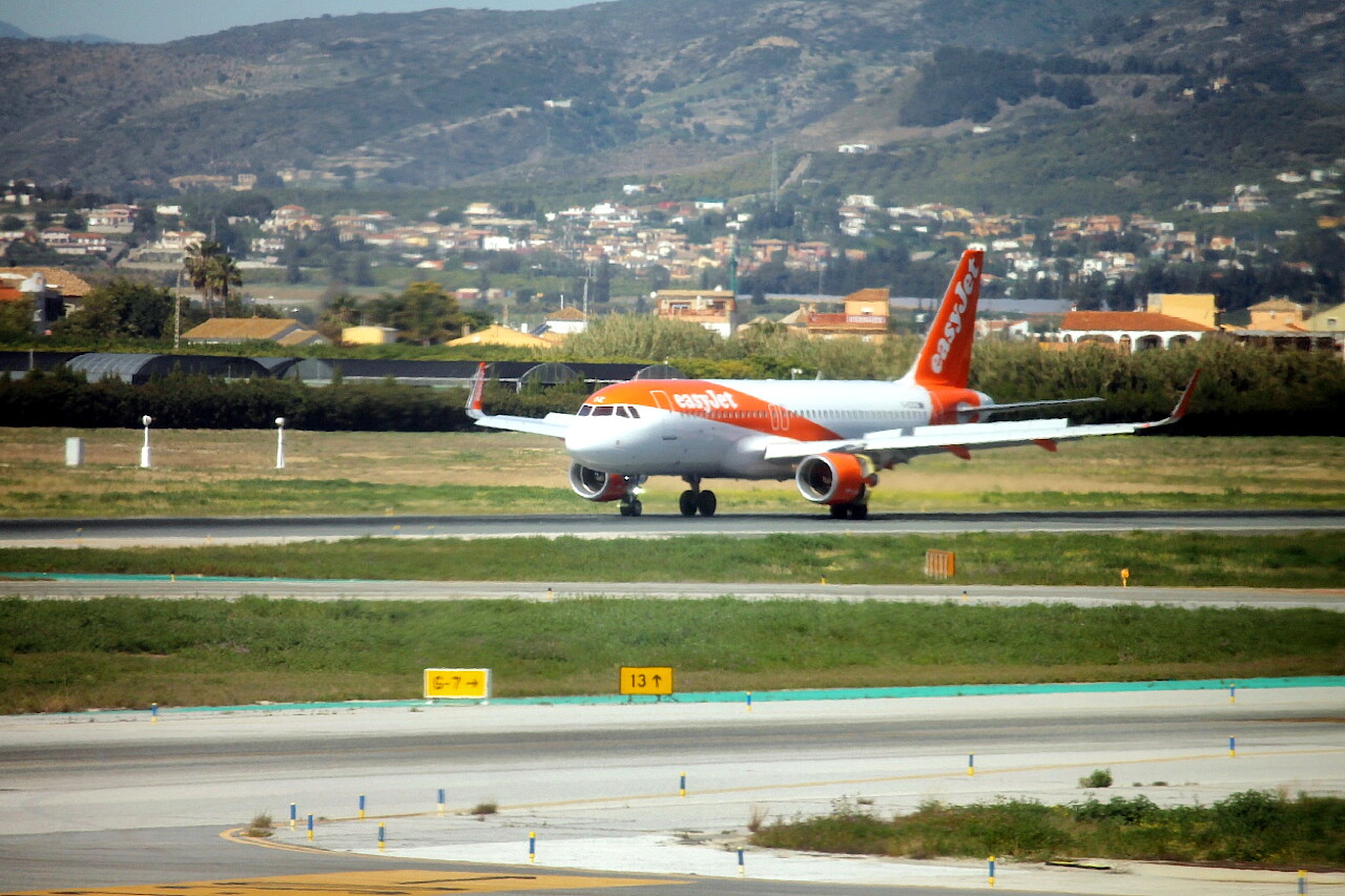 Malaga-Costa del Sol airport. EasyJet A320 G-EZOZ