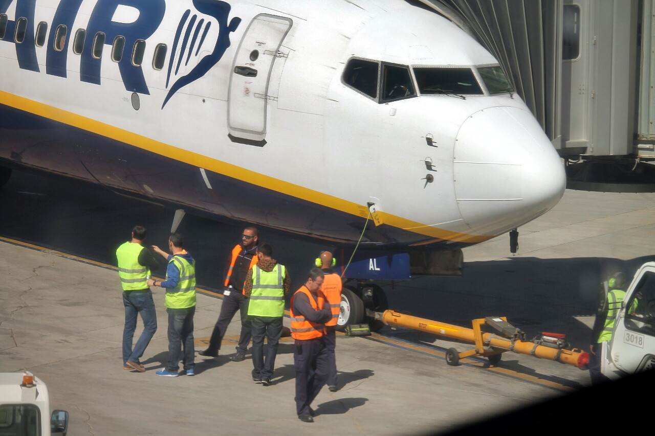 Malaga-Costa del Sol airport. Rynair Boeing-737 EI-DAL