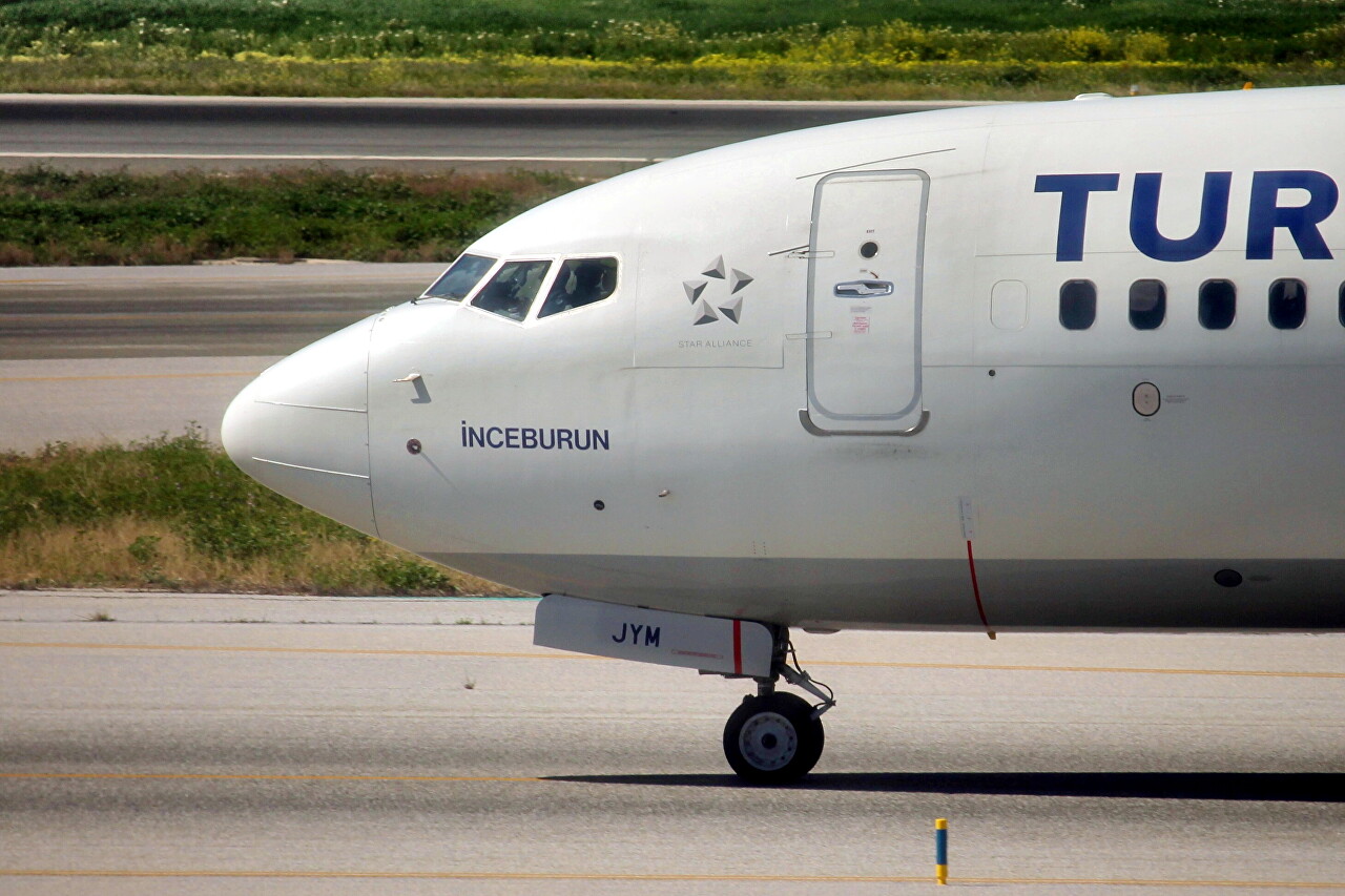 Аэропорт Малага-Коста-дель-Соль. Boeing 737-9F2/ER Turkish Airlines TC-JYM  'Inceburun'