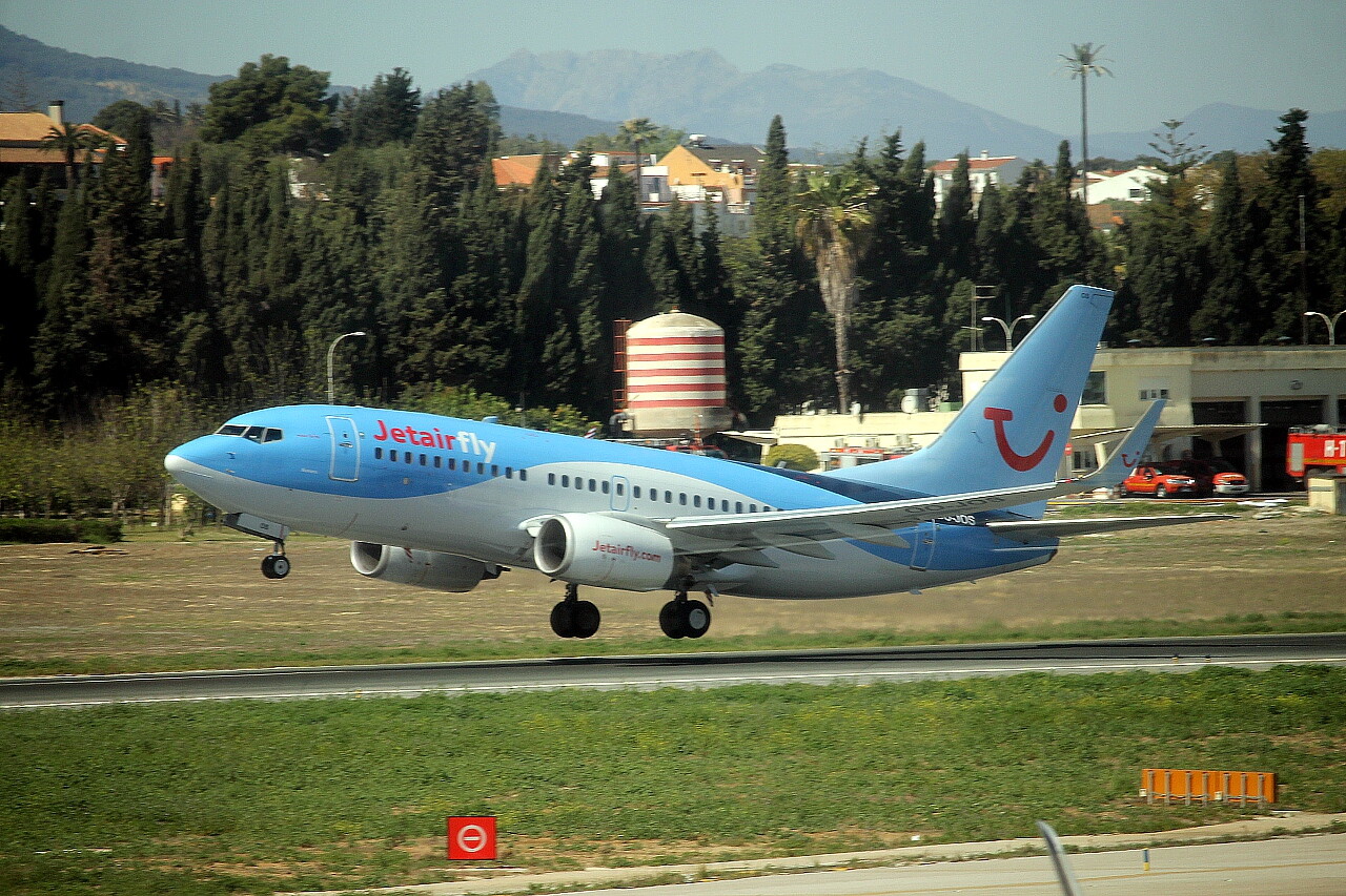 Malaga-Costa del Sol airport. Boeing 737 Jetairfly